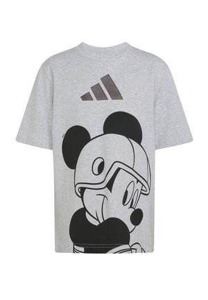 adidas Performance LITTLE KID DISNEY MICKEY UNISEX - T-Shirt print - light grey heather/off white