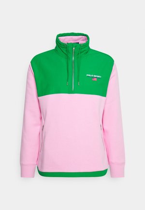 POLO SPORT HYBRID SWEATSHIRT - Sweatshirt - carmel pink/cruise green