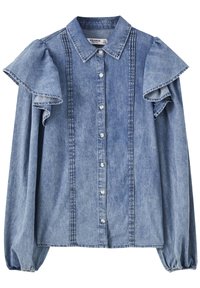 PULL&BEAR Button-down blouse - blue-grey