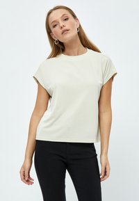 Minus - MIFRIKKA CAP SLEEVE T-SHIRT. - Paprasti marškinėliai - light birch Miniatiūros vaizdas 1