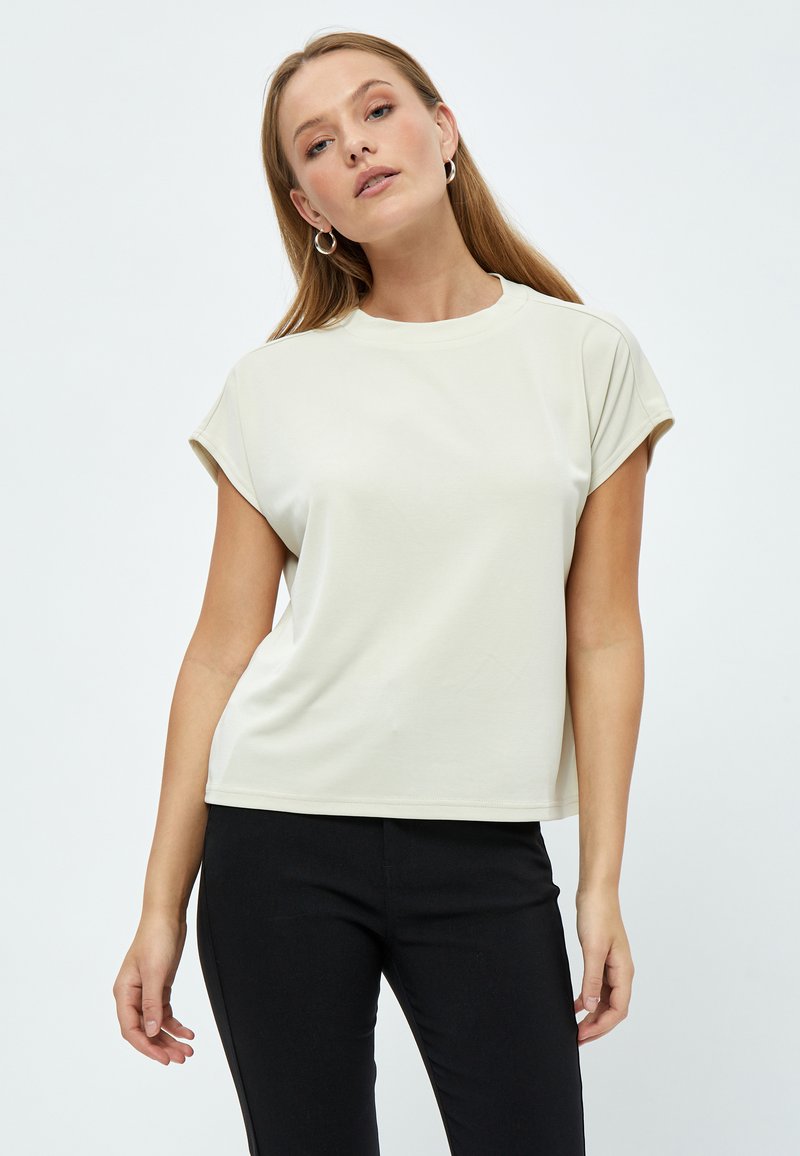 Minus - MIFRIKKA CAP SLEEVE T-SHIRT. - Navadna majica - light birch, Povečajte