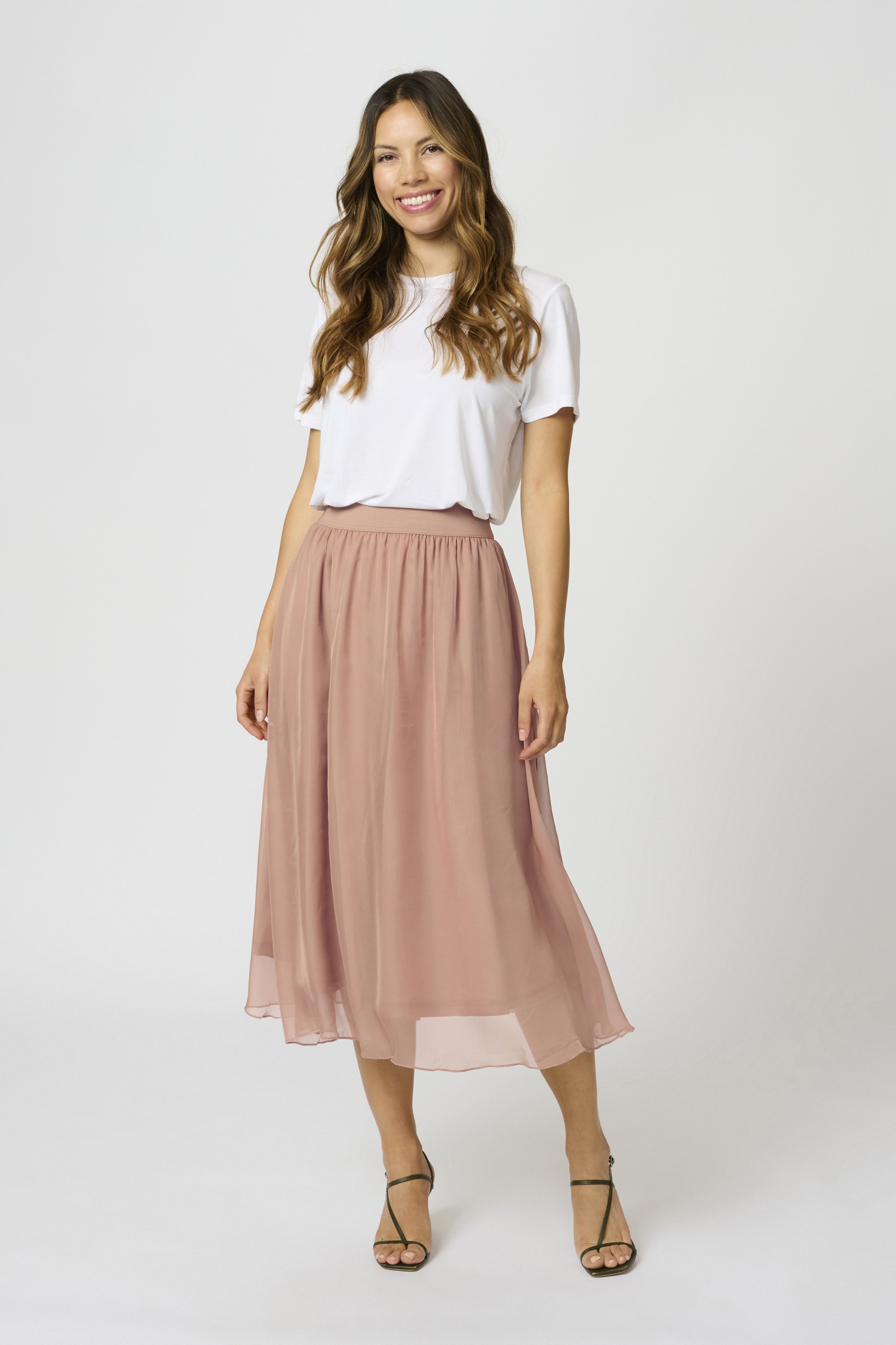 Saint Tropez CORALSZ - A-line skirt - café au lait/light pink