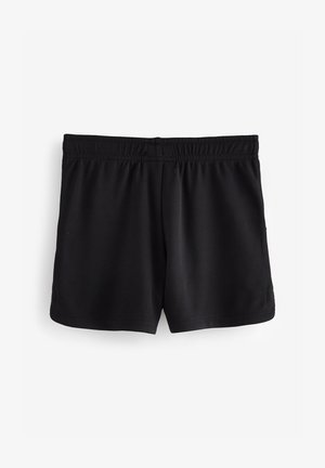 Sorte atletikshorts lavet af meshstof med elastisk talje og løs pasform. Ingen synlige mønstre eller logoer.