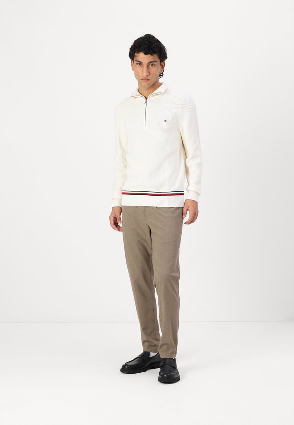 STRUCTURE GLOBAL STRIPE ZIP - Jumper - ivory petal4
