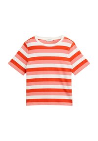CREW NECK - T-shirts print - red rosewood stripe