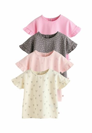 Next, REGULAR FIT - PRINTED PEPLUM SHORT SLEEVE 4 PACK - T-shirts print - monochrome