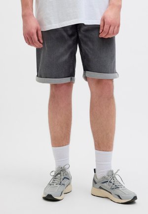 JJIRICK JJICON - Denim shorts - black denim