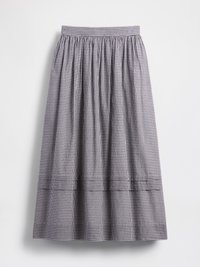 GAP X DOEN MIDI SKIRT GINGHAM - A-line skirt - navy