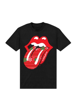 Henry Tiger, THE ROLLING STONES - CHRISTMAS TONGUE - T-Shirt print - black