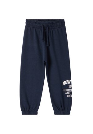 CON SCRITTA - Pantaloni sportivi - blu denim scuro