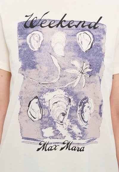Weekend Max Mara ZIRLO - Print T-shirt - ecru