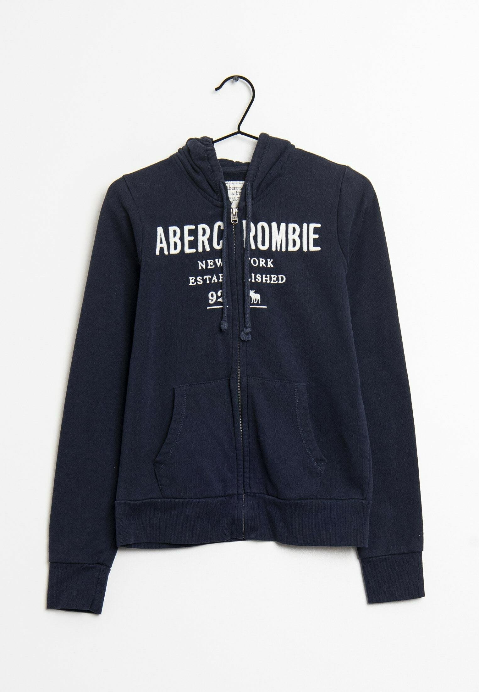 Abercrombie \u0026 Fitch Zip-up sweatshirt - blue - (Pre-owned) - Zalando.de