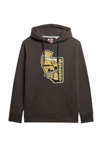 Superdry & Co VINTAGE TRAVEL - Jersey con capucha - bison black