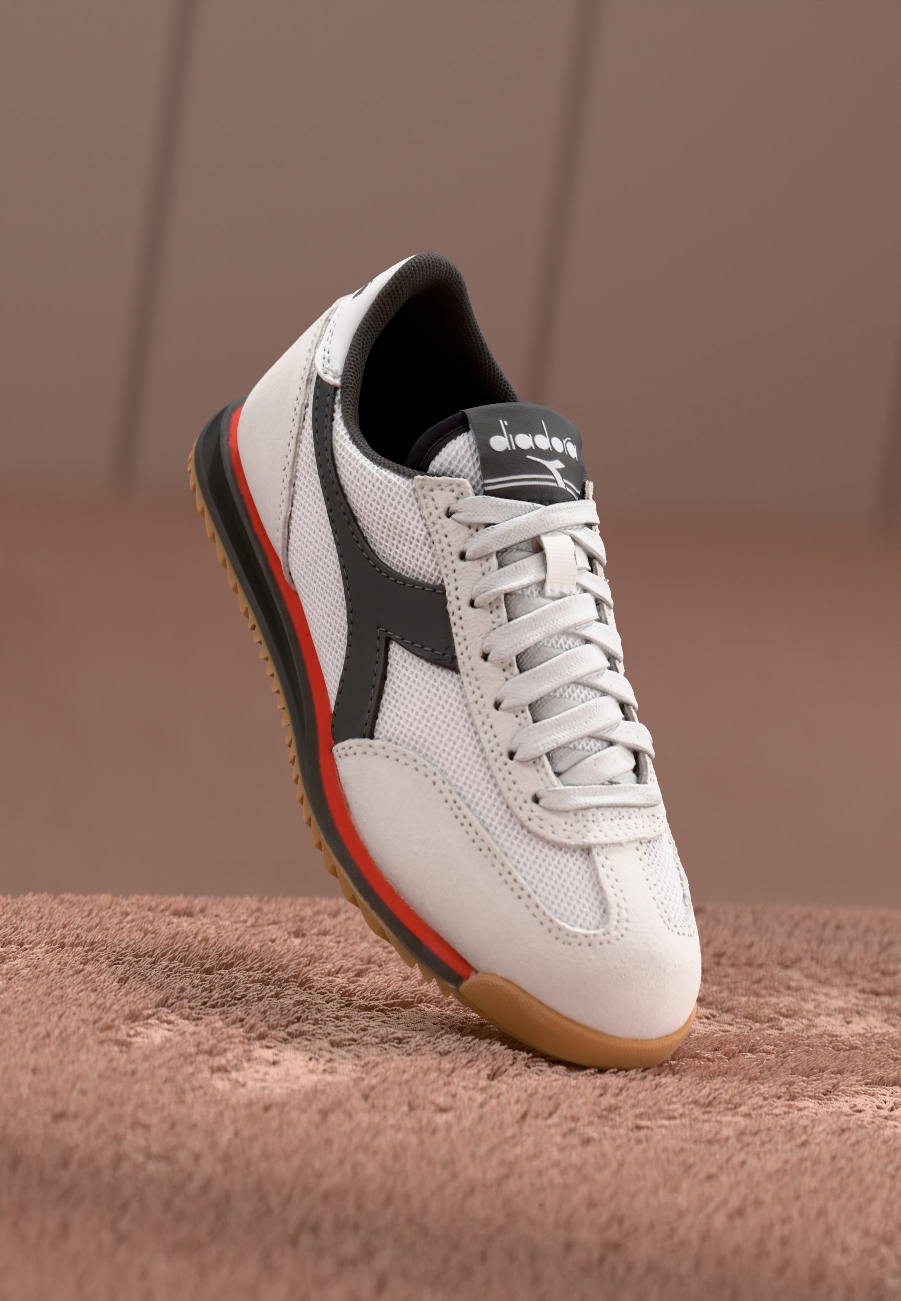 Diadora CROSS UNISEX - Trainers - white/black beluga/white