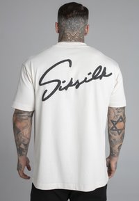 SIKSILK SCRIPT  - Nyomott mintás póló - ecru