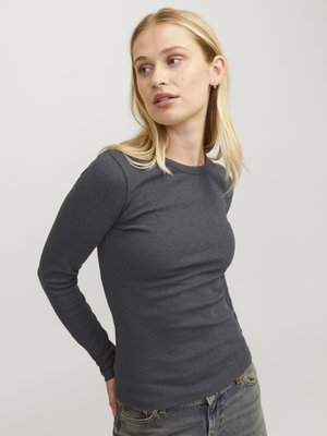 JXFREYA TEE - Tops ar garām piedurknēm - dark grey