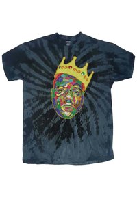 Paradiso Clothing BIGGIE SMALLS CROWN TIE DYE - Print T-shirt - blue
