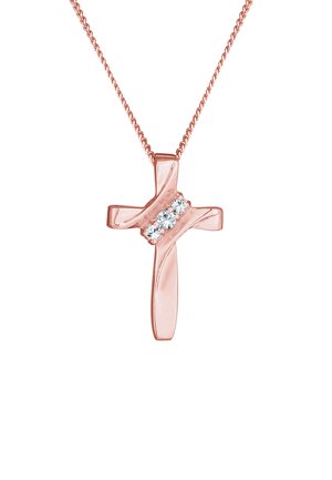 SPARKLING CROSS - MIT KRISTALLEN VON SWAROVSKI® - Kaulakoru - rose gold-coloured