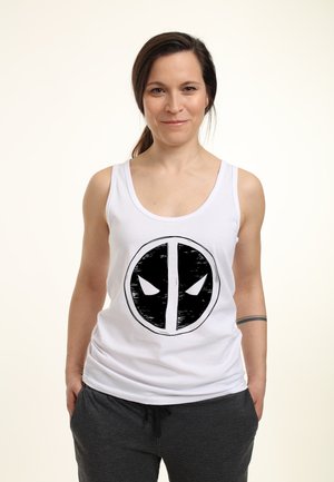 DEADPOOL  WOLVERINE SCRIBBLE EMBLEM - TANK - Top - white