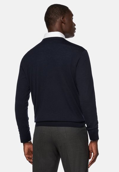 Boggi Milano V-NECK - Pullover - navy blue