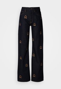 MIA CREST EMBROIDERY RELAXED STRAIGHT LEG - Jeans Relaxed Fit - denim dark