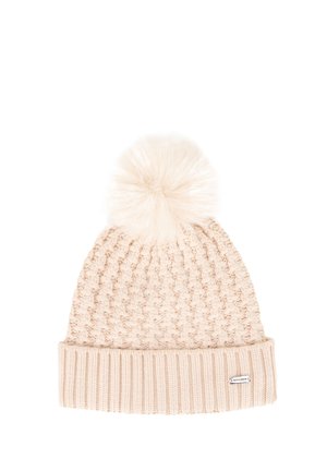 WITH A CHUNKY  PATTERN - Mütze - beige