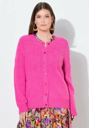 OPENWORK DETAIL - Cardigan - pink