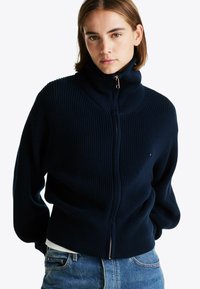 Tommy Hilfiger STITCH ZIP-THRU - Chaqueta de punto - dark night navy
