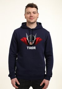 Marvel AVENGERS CLASSIC SHAPE THOR - Jersey con capucha - navy blue