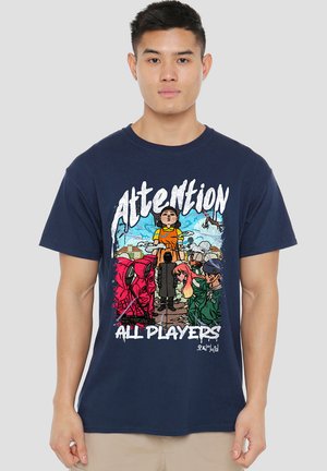 SQUID GAME ATTENTION ANIME - Print T-shirt - dark blue