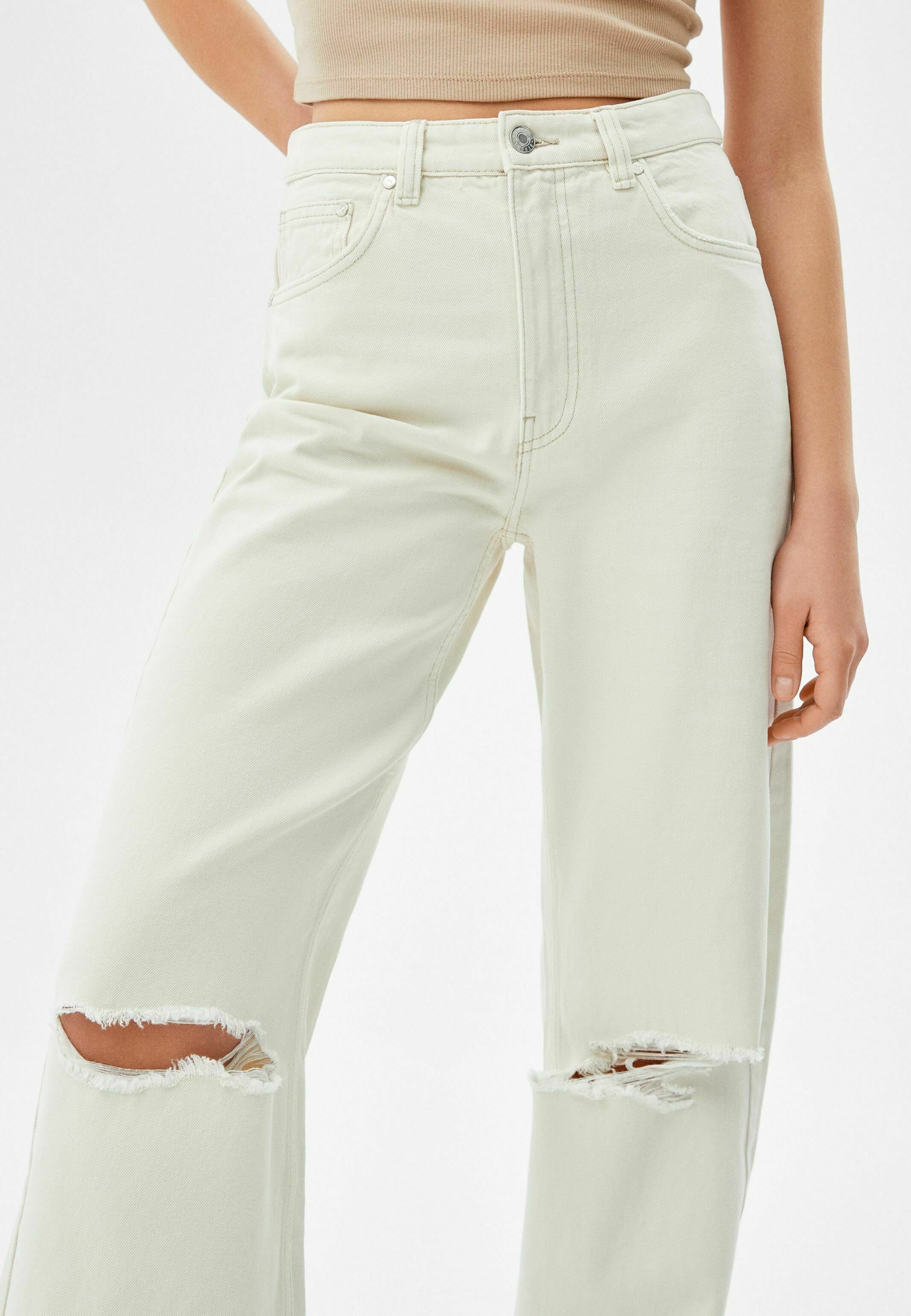 Bershka WIDE LEG TWILL - Trousers 