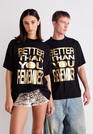 Jaded London BETTER THAN YOU REMEMBER GOLD TEE UNISEX - T-Shirt print - black