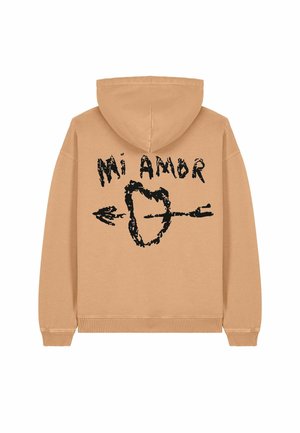 MI AMOR BACK EMBROIDERY VINTAGE - Hoodie - beige