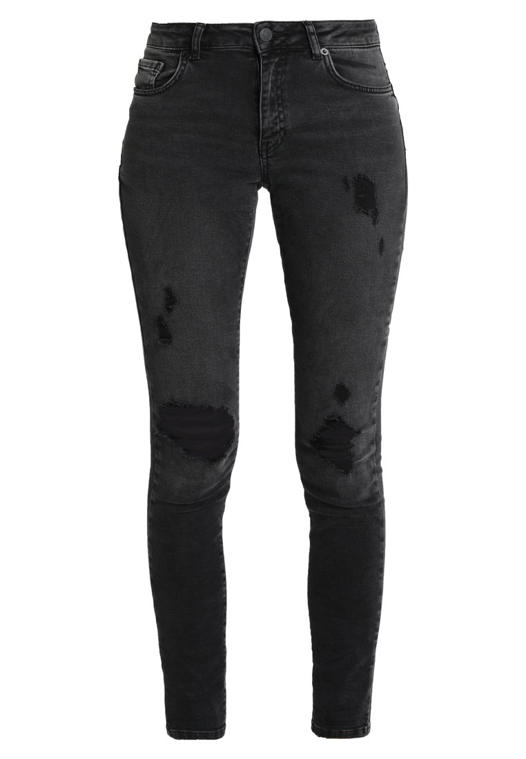 WHY7 Jeans Skinny Fit destroyed denim