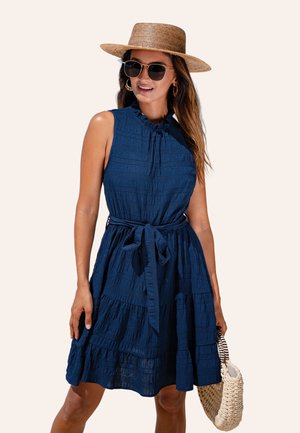 EFFORTLESS CHIC SLEEVELESS - Jurk - dark blue