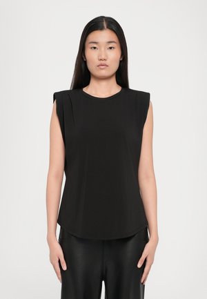 CREW PLEAT - Linne - black