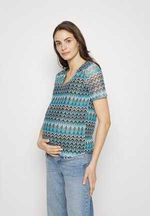 Vero Moda Maternity VMMDICTE  - Μπλουζάκι με στάμπα - cocoa brown/ irish cream