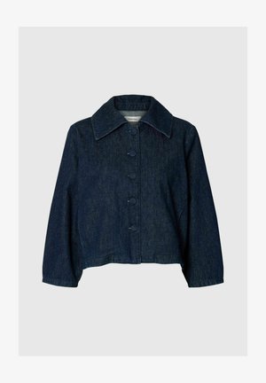 Selected, DENIM JACKET 3/4 SLEEVED - Spijkerjas - dark blue denim