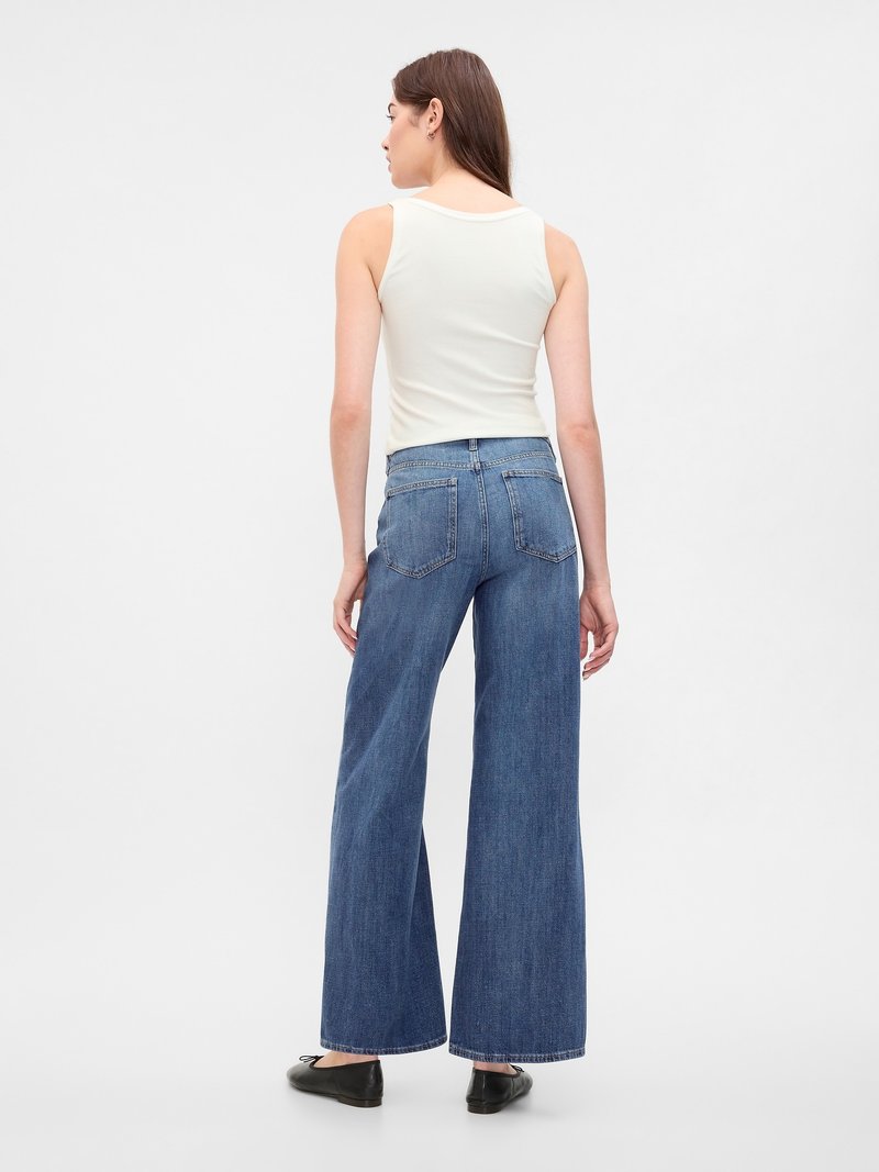 Levi's - Jean ample à taille ultra-basse - Bleu délavé