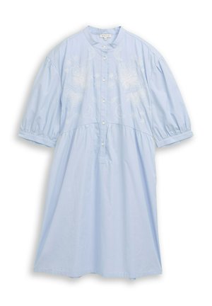 TOM TAILOR, TOM TAILOR KLEIDER & JUMPSUITS LOOSE FIT KLEID MIT BLUMEN-STICKEREI - Särkkleit - kentucky blue