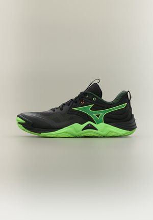 WAVE MOMENTUM ELITE - Võrkpallijalatsid - black/glowing apple/mandarin orange