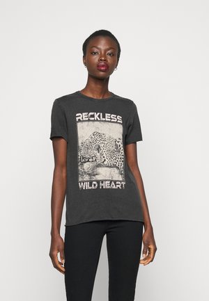 ONLLUCY LIFE TIGER LEO - Camiseta estampada - black