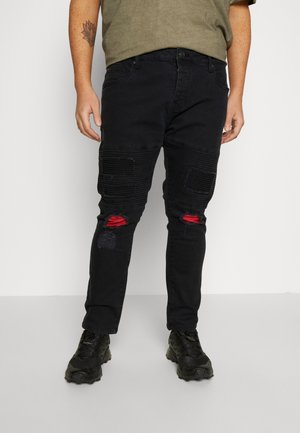 Brave Soul NEVADA - Jeans Skinny Fit - grey wash/red