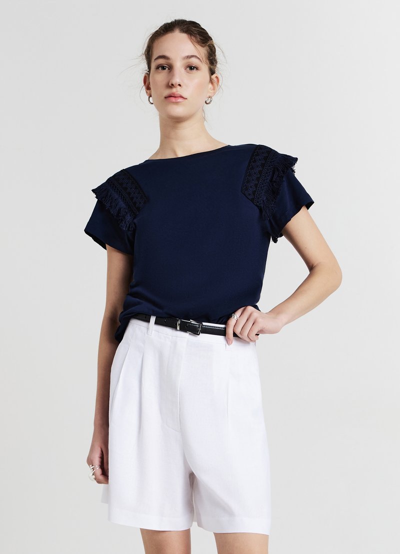 Calliope PASSAMANERIA  - T-shirt con stampa - blu