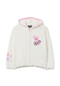 OVS - WITH HOOD AND POWER PRINT - Zip-up sweatshirt - white Thumbnail Image 1