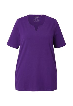 Ulla Popken A-LINIE HALBARM - T-shirt print - deep violet