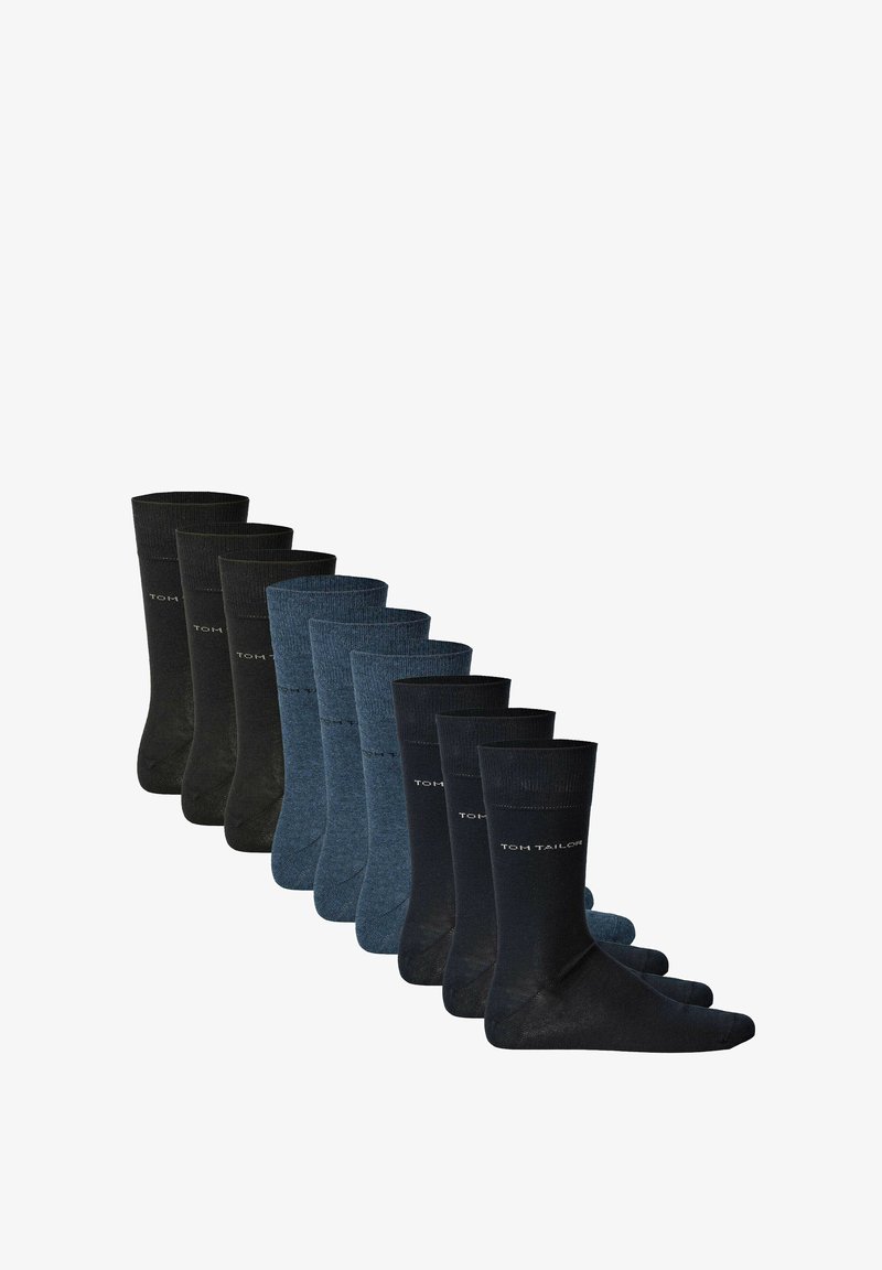 TOM TAILOR 9ER PACK BASIC EINFARBIG - Strømper - schwarz blau navy