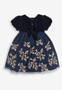 JoJo Maman Bébé FLORAL EMBROIDERED - Kokteilinė suknelė / vakarėlių suknelė - navy