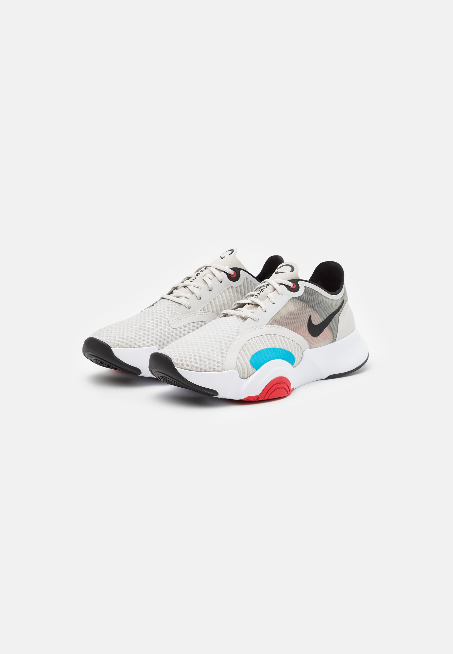 Nike Performance SUPERREP GO - Trainingsschoen - light  bone/black/white/university red/light blue fury/black/Grijs - Zalando.nl