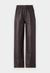 JIMONE - Pantaloni di pelle - chocolate plum